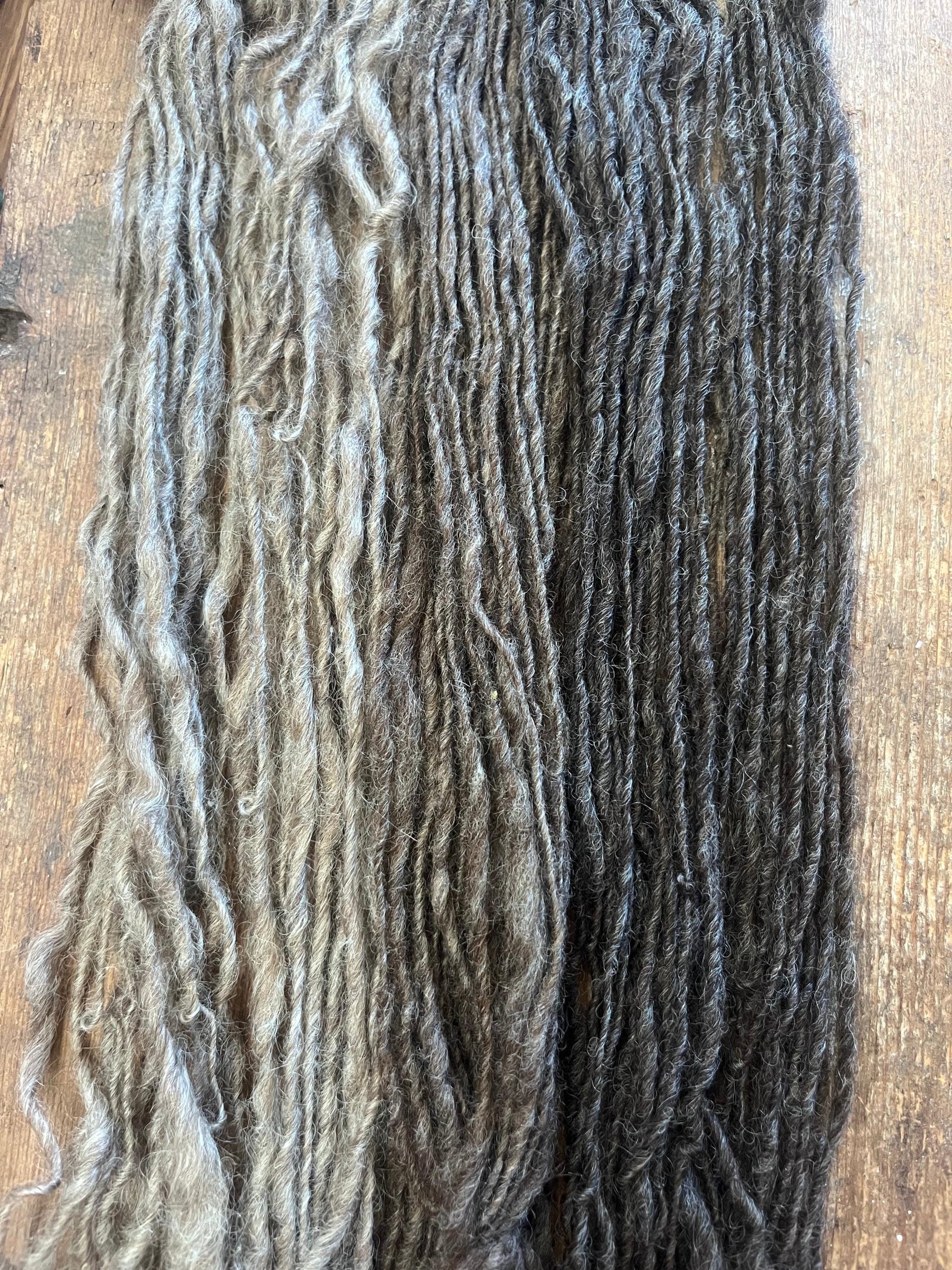 Naturally colored ombré wool yarn set, 150 yards light bulky weight handspun