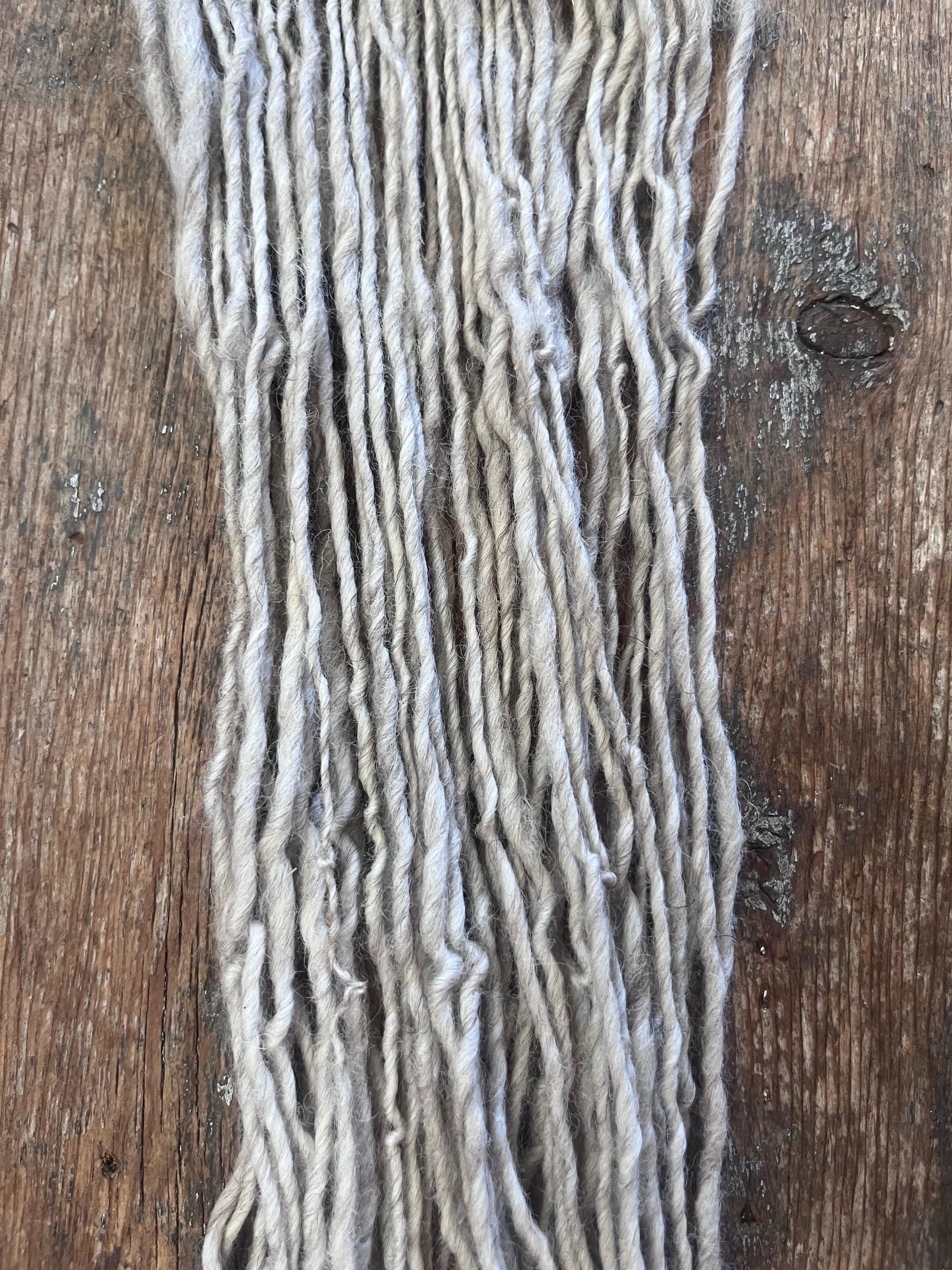Beige handspun Shetland wool, 50 yards