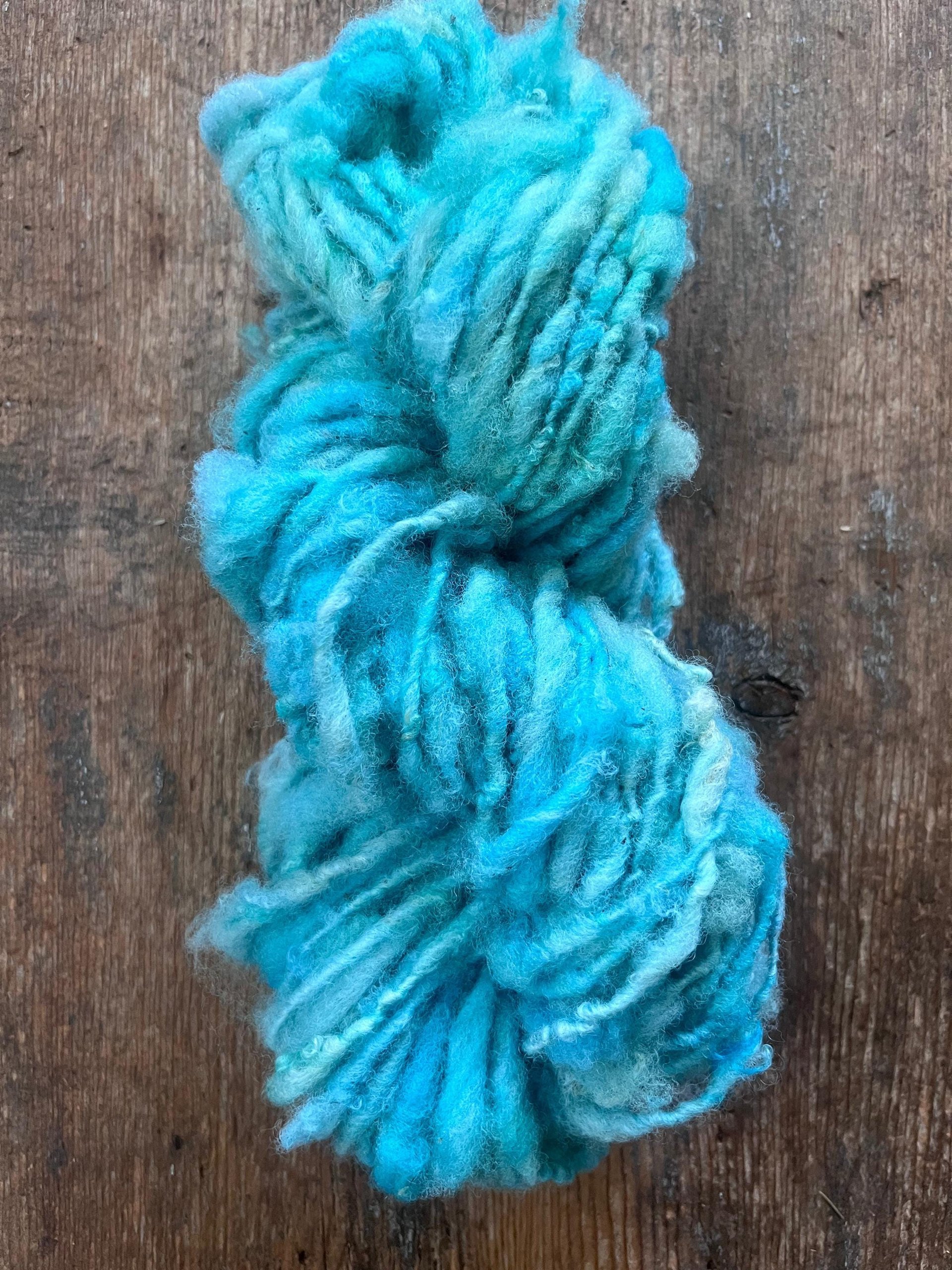 Orinoco Flow - handspun textured blue art yarn