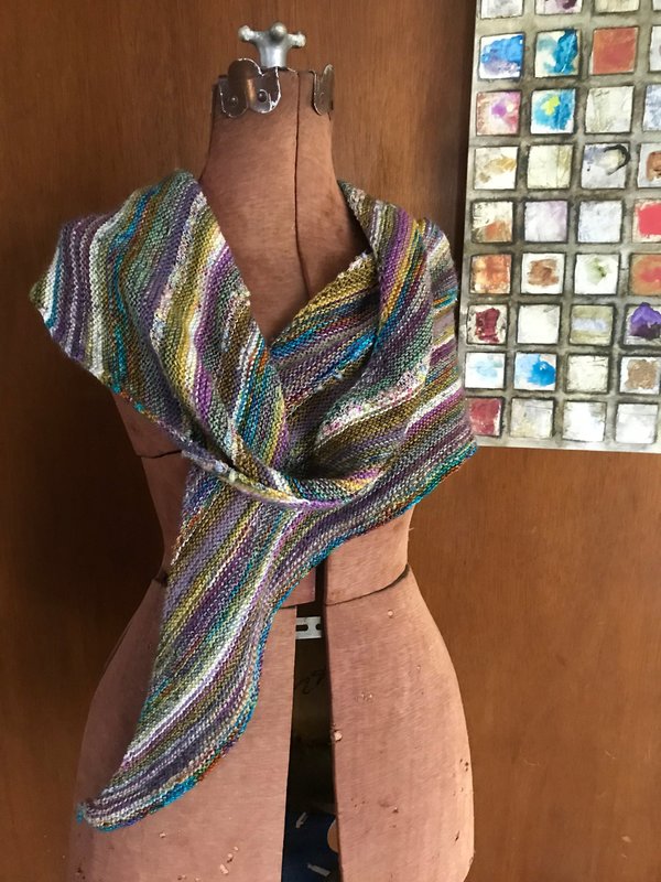 Jabberwocky - handknit scarf / wrap
