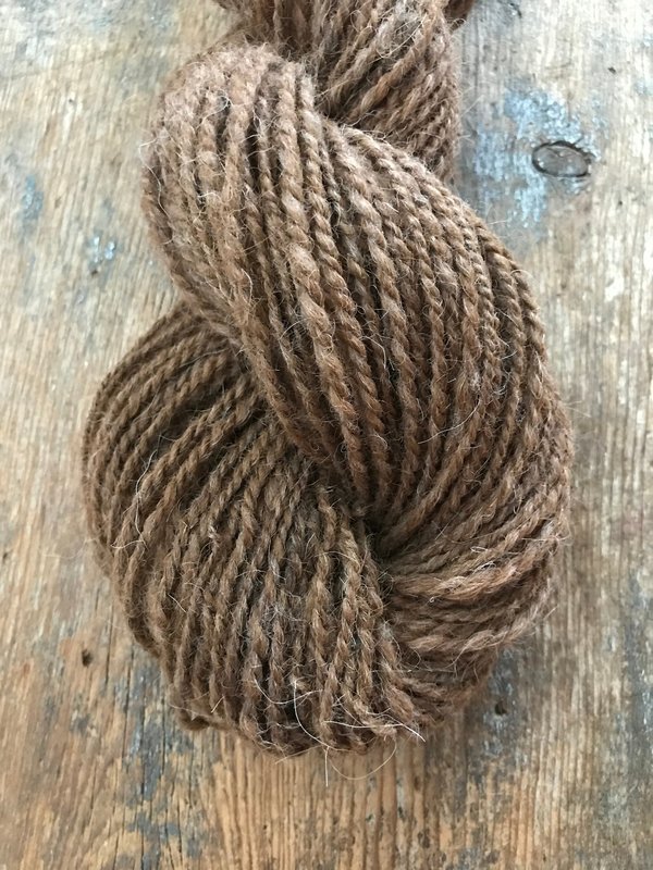 Alpaca/CVM wool 2 ply handspun yarn