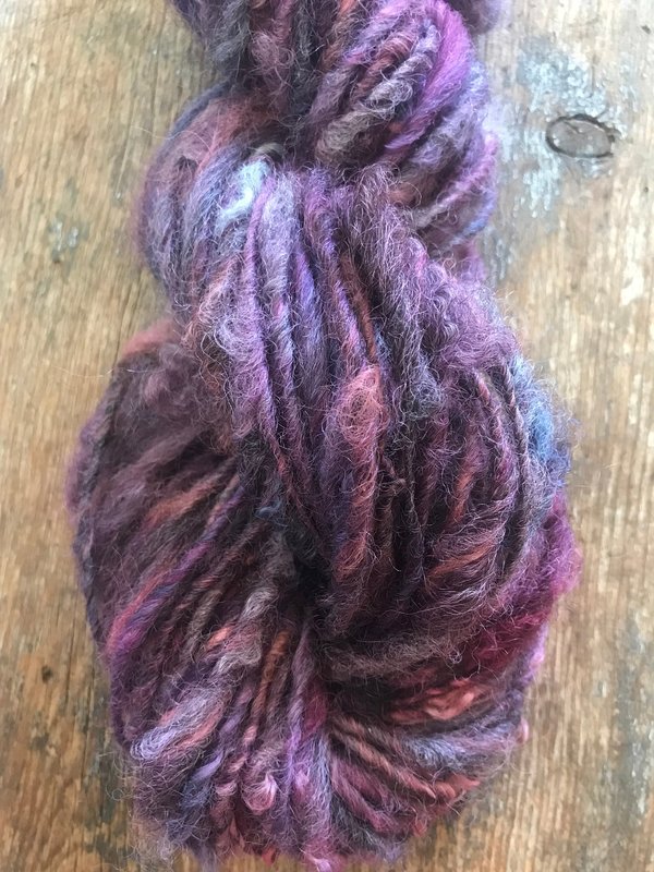 Desert Sunset bfl wool locks yarn, 50 yards