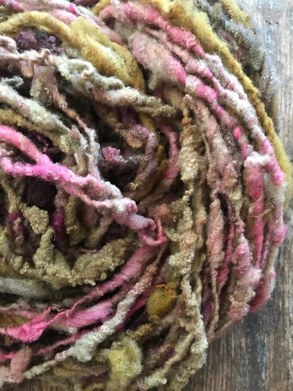Shilly-shally - 50 yards nubbly handspun southdown wool art yarn