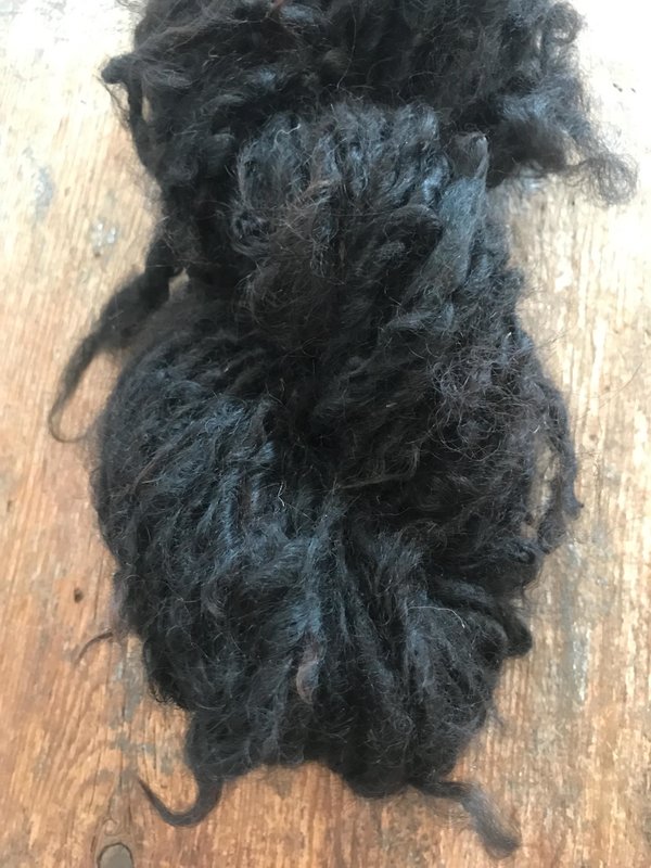 Natural brown/black “Wednesday” alpaca handspun yarn, 50 yards