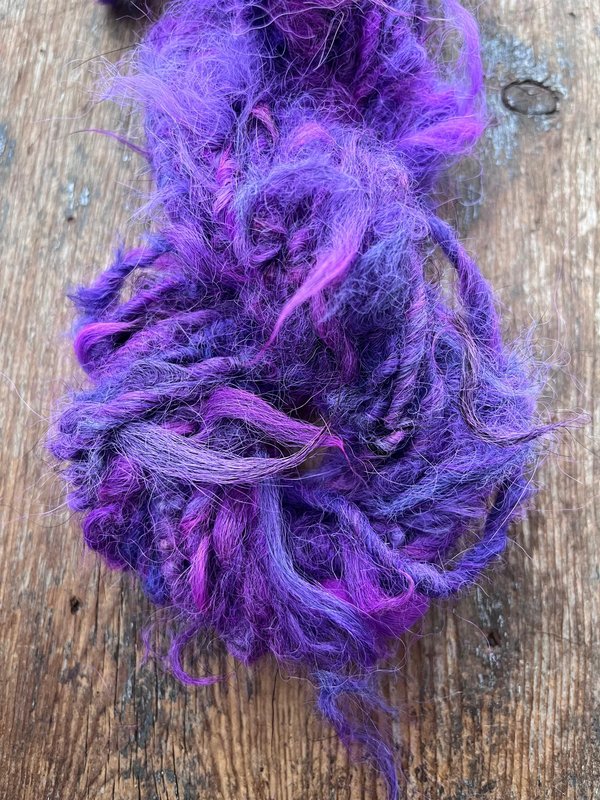 Willy Wonka - 20 yards purple alpaca art yarn