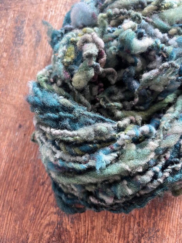 Patience nubbly handspun southdown wool art yarn