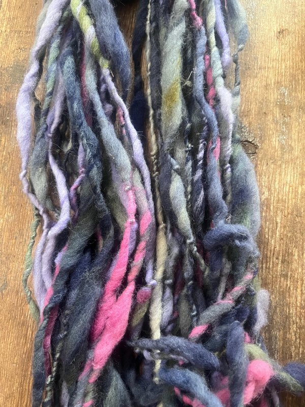 Superb - 50 yards blurple pink chunky squishy art yarn