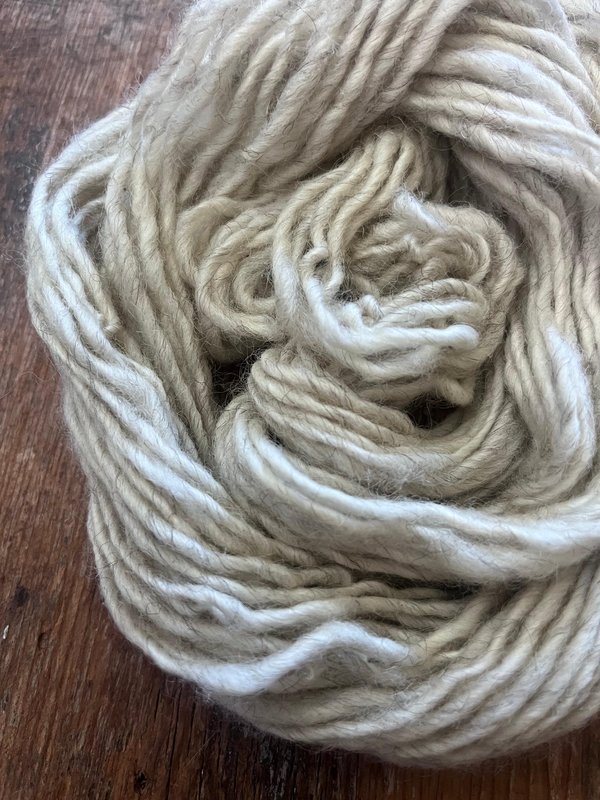 Lightest silver grey Shetland wool - 50 yards handspun yarn